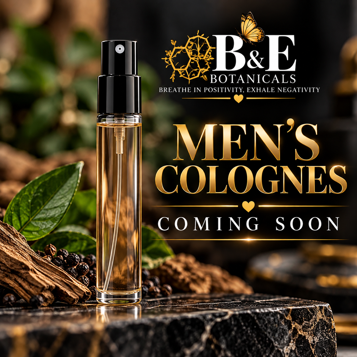 B&E Botanicals Men's Colognes Coming Soon