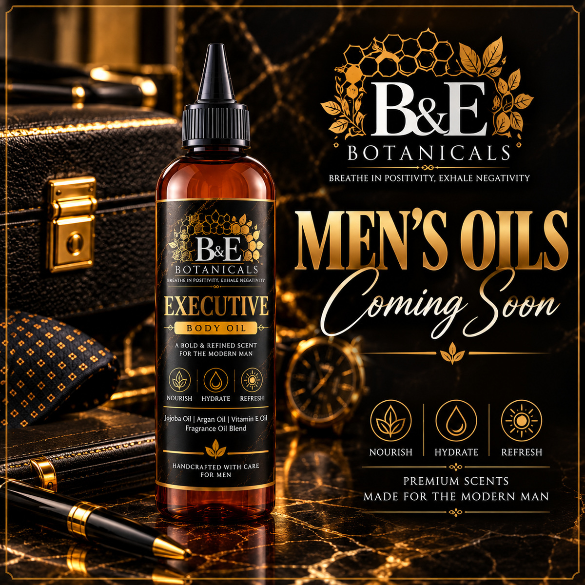 B&E Botanicals Men's Oils Coming Soon