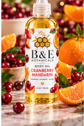 B&E Botanicals Cranberry Mandarin Body Oil, 4 oz
