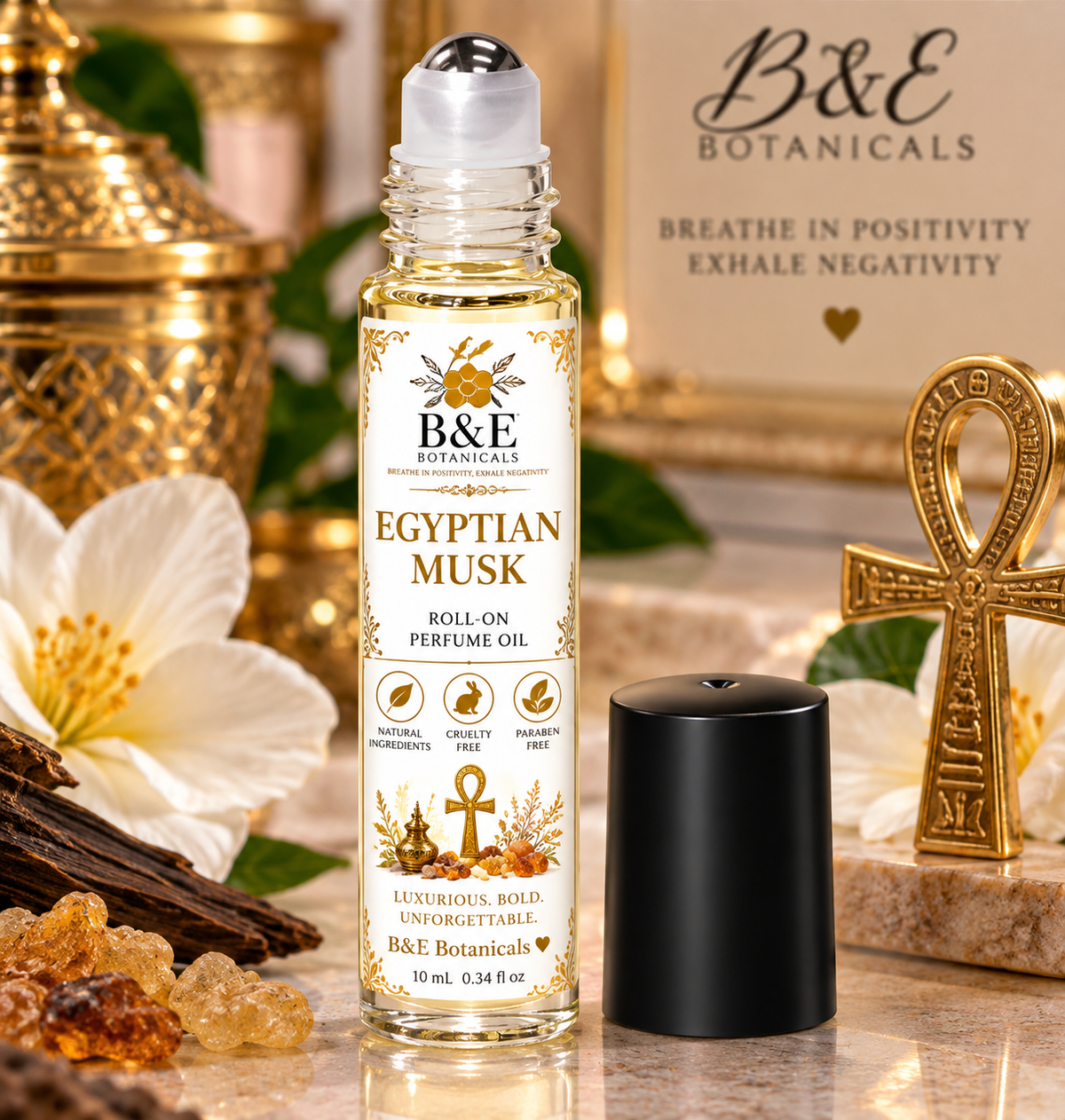 B&E Botanicals Egyptian Musk Roll-On Perfume Oil