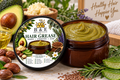B&E Botanicals Hair Grease in brown jar