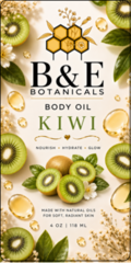 B&E Botanicals Kiwi Body Oil, 4 oz