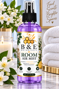 B&E Botanicals Lavender Room Air Mist with purple liquid