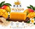 B&E Botanicals Mango Soap clean mockup with oats