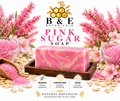 B&E Botanicals Pink Sugar Soap clean mockup with oats