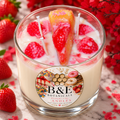 B&E Botanicals Strawberry Cheesecake Dessert Candle